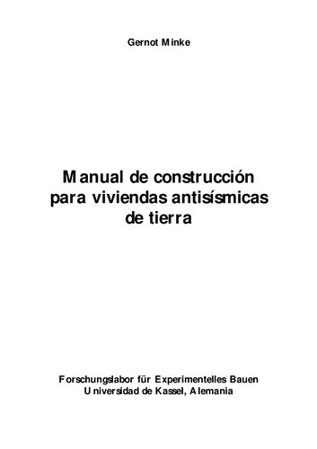 Manual De Construccion De Viviendas Antisismicas