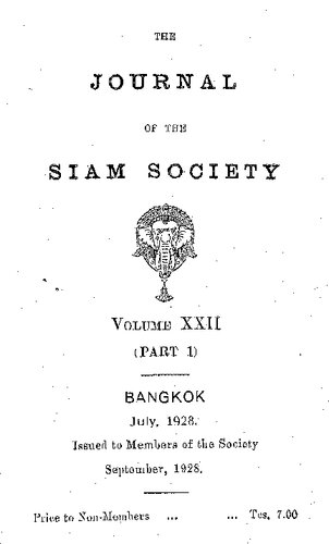 Journal of the Siam Society; 22