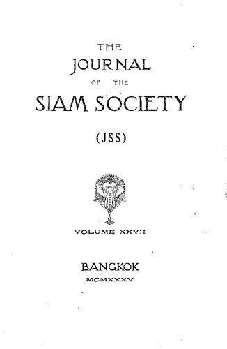 Journal of the Siam Society; 27
