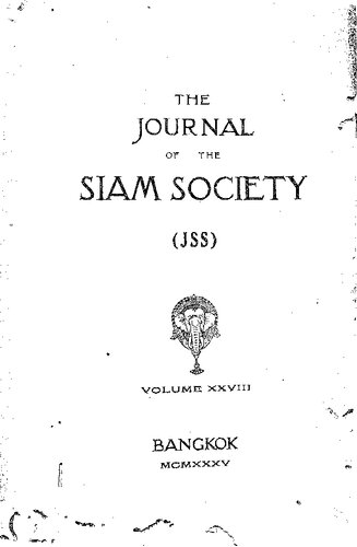 Journal of the Siam Society; 28