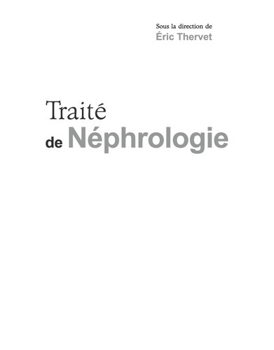 Traite de nephrologie