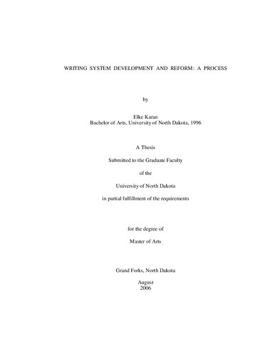 Writing System Development and Reform: A Process