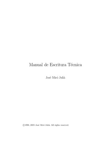 Manual De Escritura Tecnica