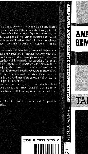 Anaphora and semantic interpretation