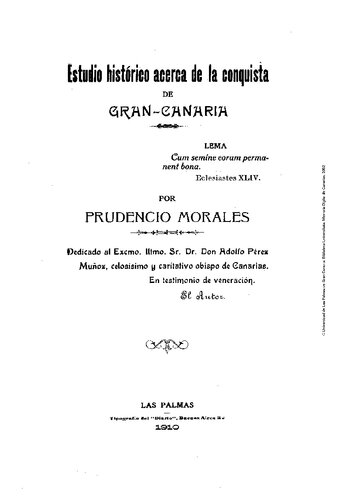 Estudio histórico acerca de la conquista de Gran Canaria