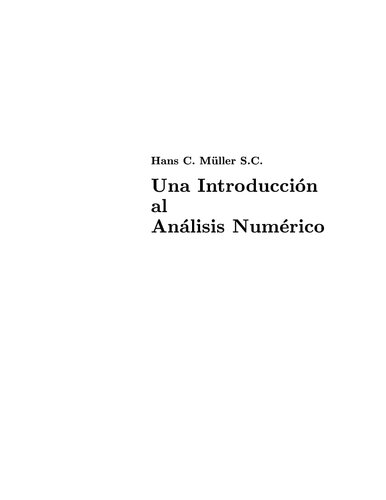 Una Introduccion Al Analisis Numerico