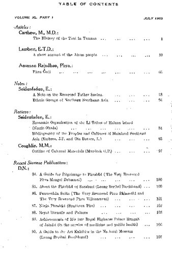 Journal of the Siam Society; 40