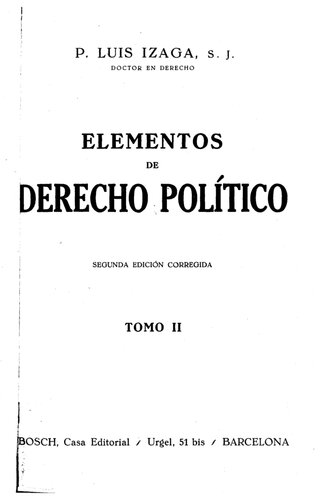 Elementos de Derecho Político, Tomo II