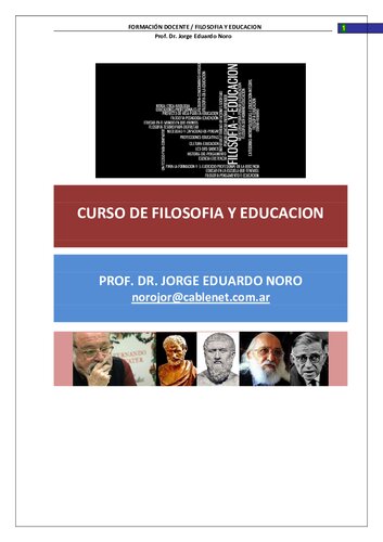 Curso De Filosofia Y Educacion
