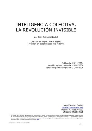 Inteligencia Colectiva La Revolucion Invisible