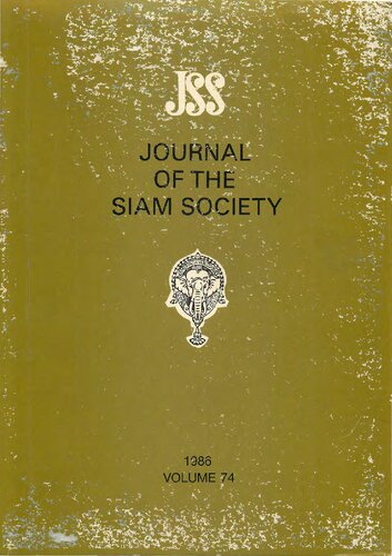 Journal of the Siam Society; 74