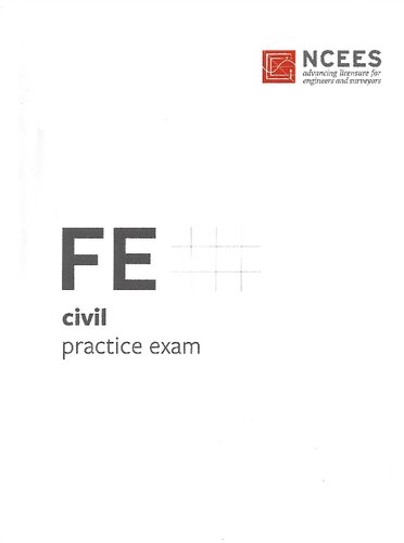 FE Civil Practice Exam (effective with exams beginning July 2020)