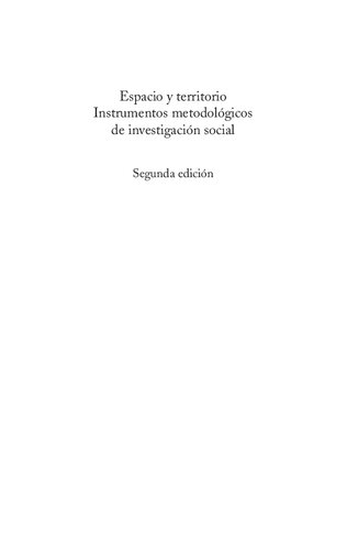 Espacio y territorio. Instrumentos metodológicos de investigación social