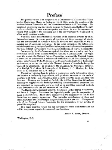 Handbook of Mathematical Functions