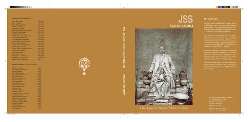Journal of the Siam Society; 92