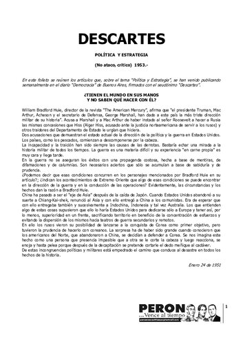 Descartes Politica Y Estrategia
