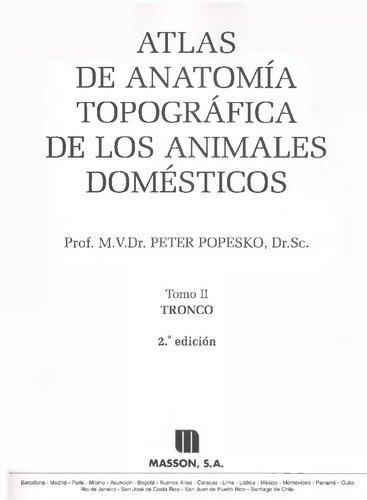 Atlas De Anatomia Topografica De Los Animales Domesticos T2
