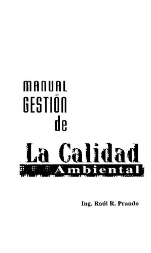Manual De Gestion De La Calidad Ambiental