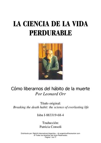 La Ciencia De La Vida Perdurable