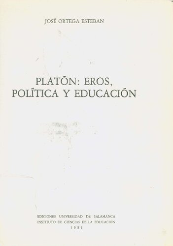 Platon Eros Politica Y Educacion