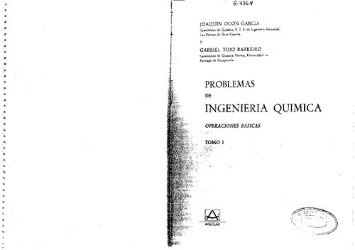 Problemas De Ingenieria Quimica Tomo 1