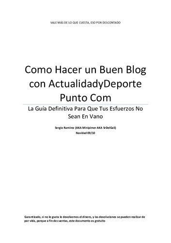 Como Hacer un Buen Blog con ActualidadyDeporte Punto Com