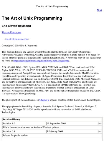 The Art Of Unix Programming