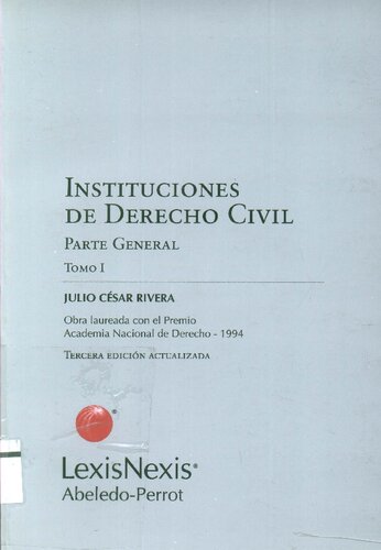 Instituciones De Derecho Civil Parte General