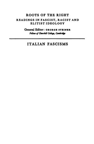 Italian Fascisms: From Pareto To Gentile
