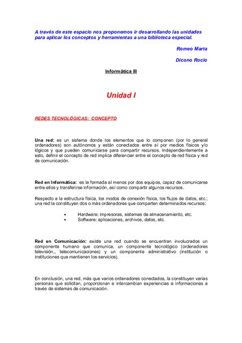 A través de este espacio nos proponemos ir desarrollando las unidades para aplicar los conceptos y herramientas a una biblioteca especial