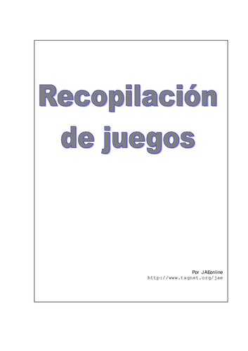Manual y recopilacion de juegos
