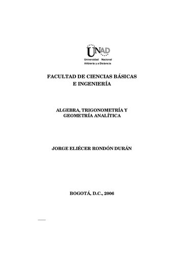 Algebra Trigonometria Y Geometria Analitica