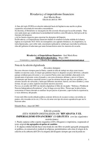 Rivadavia y el imperialismo financiero