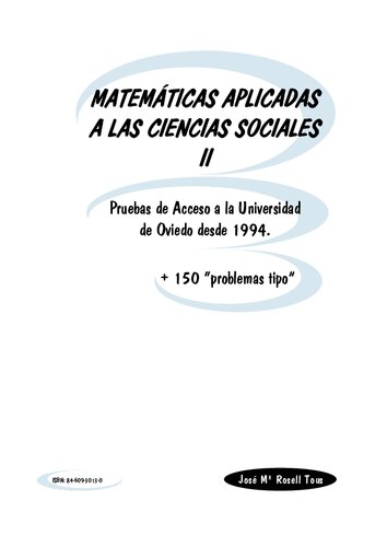 Matematicas Aplicadas a las Ciencias Sociales II