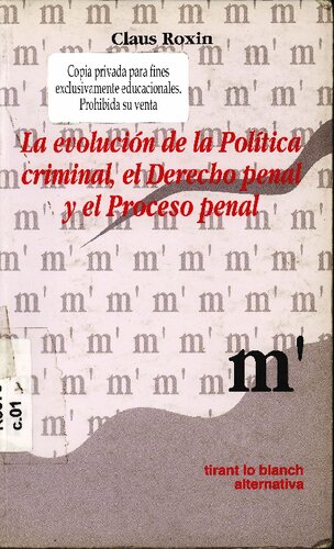 La Evolucion De La Politica Criminal El Derecho Penal Y El Proceso Penal