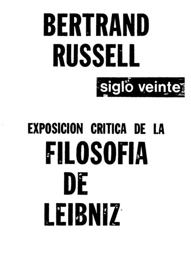Exposicion Critica De La Filosofia De Leibniz (Scan)