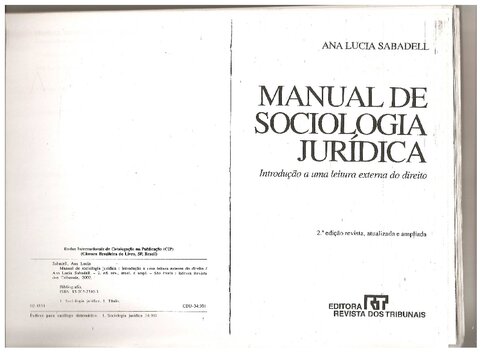 Manual De Sociologia Juridica