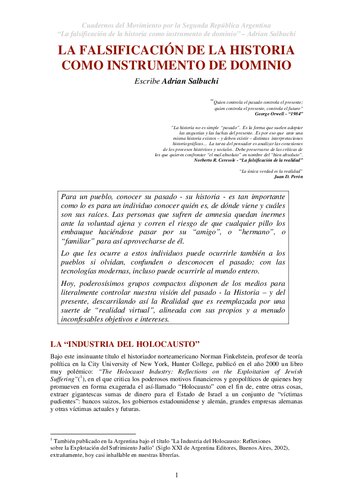 La Falsificacion De La Historia