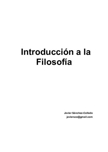 Introduccion A La Filosofia