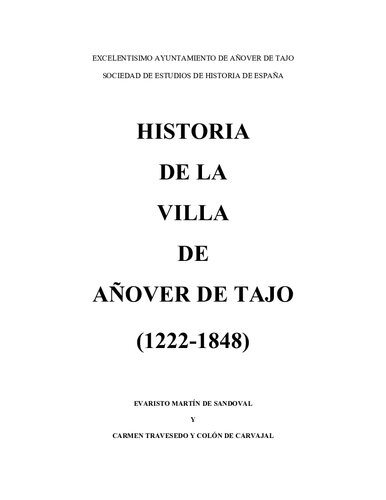 Historia De La Villa Añover De Tajo (1222