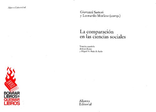La Comparacion En Las Ciencias Sociales