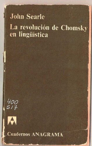 La revolucion de Chomsky en linguistica