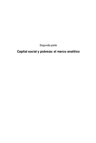 Capital social y reducción de la pobreza: en busca de un nuevo paradigma