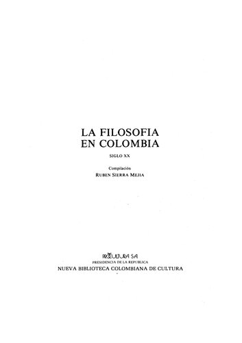 La Filosofia En Colombia
