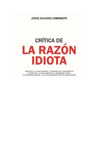 Critica De La Razon Idiota