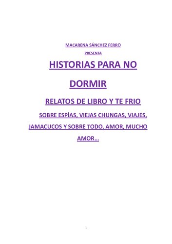 Historias Para No Dormir