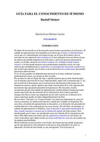 Guia Para El Conocimiento De Si Mismo