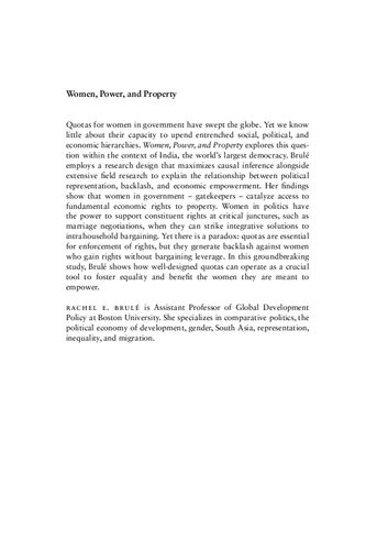 Women, Power, and Property: The Paradox of Gender Equality Laws in India