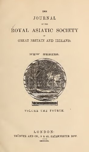 The Journal of the Royal Asiatic Society of Great Britain and Ireland; New Series