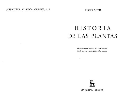 Historia De Las Plantas (Gredos)
